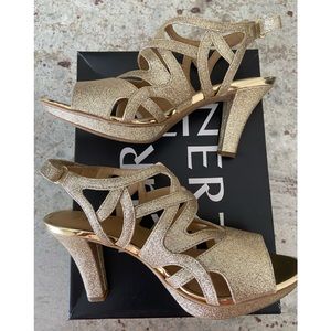 Naturalizer Dakota gold glitter sandal